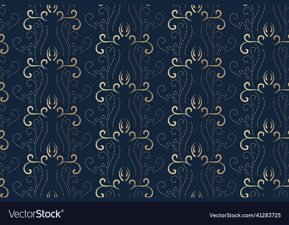 Gold curl pattern as art deco style luxury