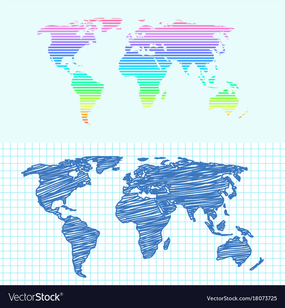 Maps globe earth contour outline silhouette world