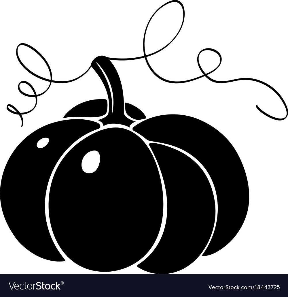 Download Pumpkin silhouette Royalty Free Vector Image - VectorStock