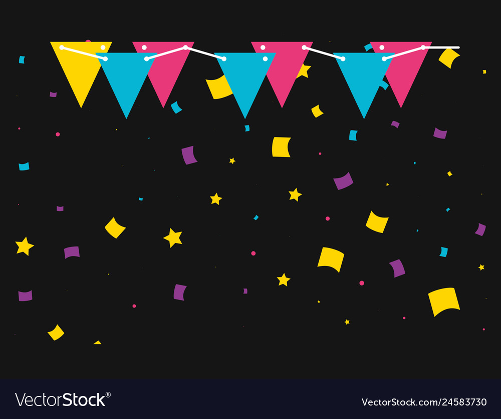 Garlands hanging isolated icon Royalty Free Vector Image