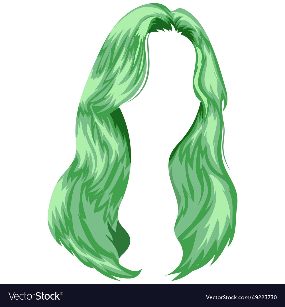 Green hair Royalty Free Vector Image - VectorStock