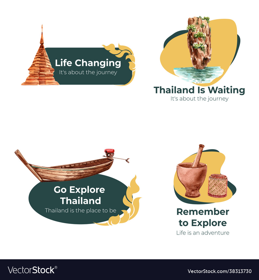 Logo design with thailand travel concept