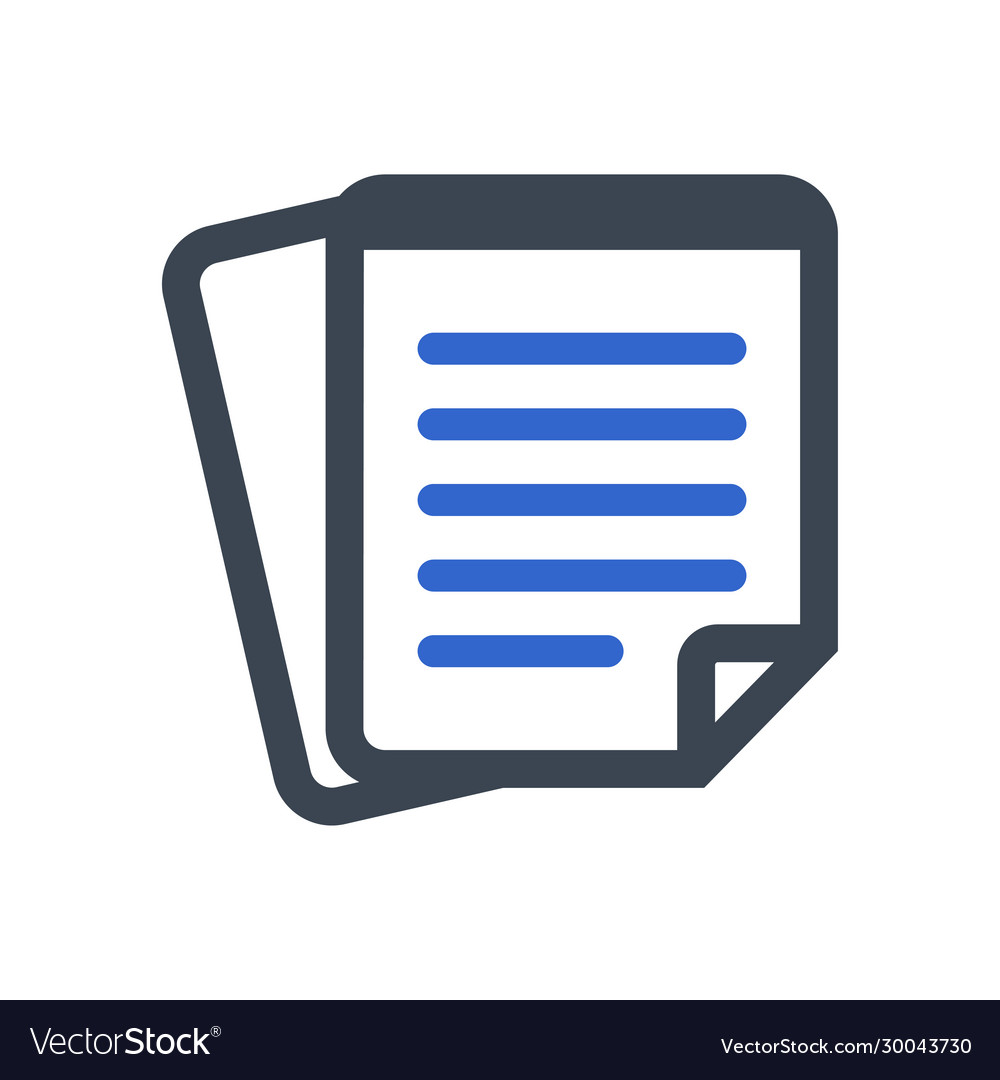 Note document icon Royalty Free Vector Image - VectorStock