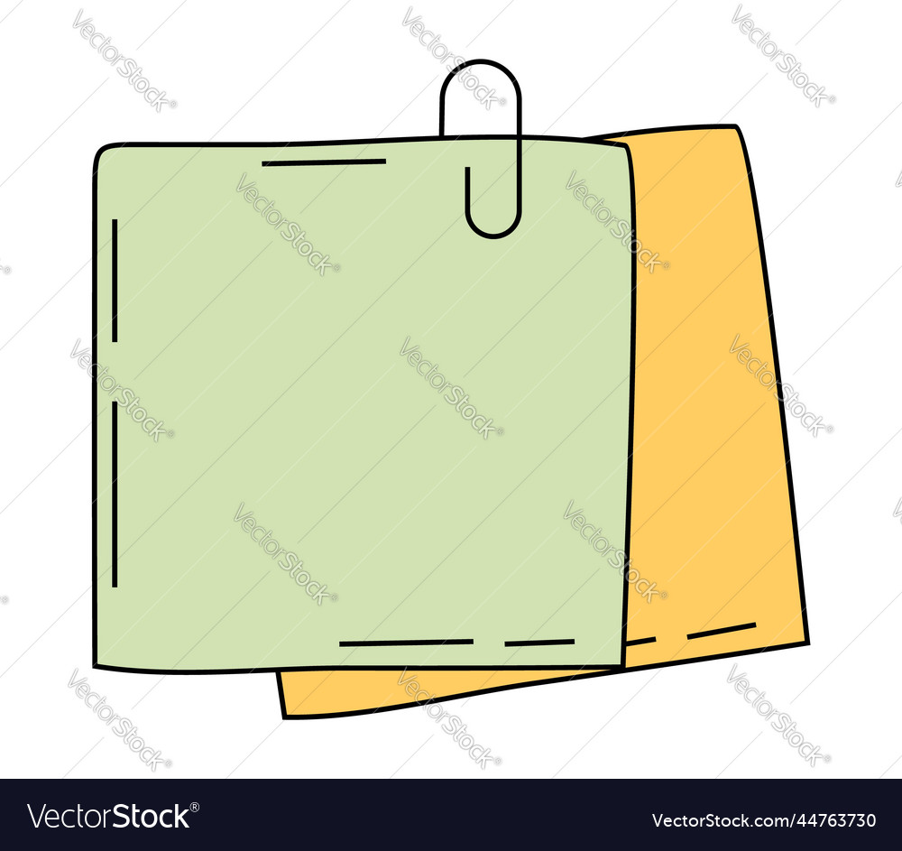 Paper empty sheet in doodle style sketch stikers Vector Image