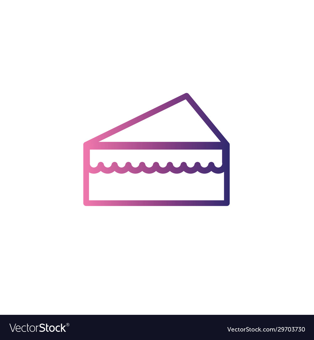 Portion birthday cakegradient style icon