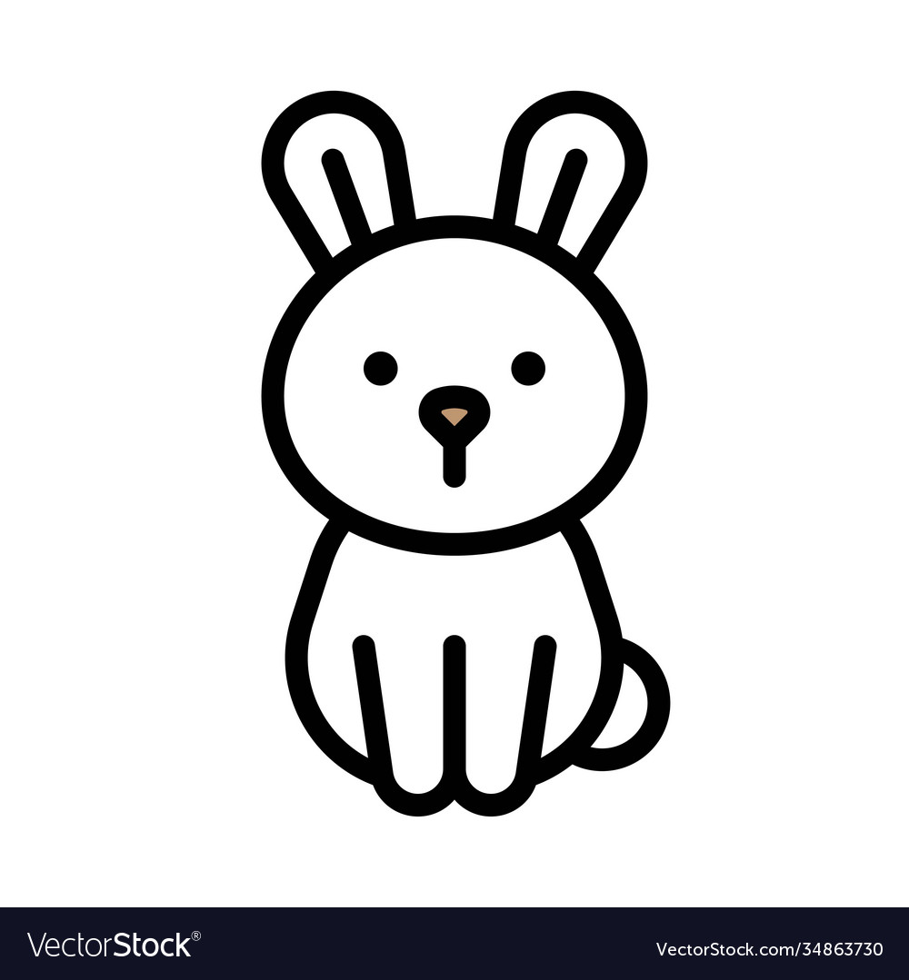 Rabbit icon thanksgiving related Royalty Free Vector Image