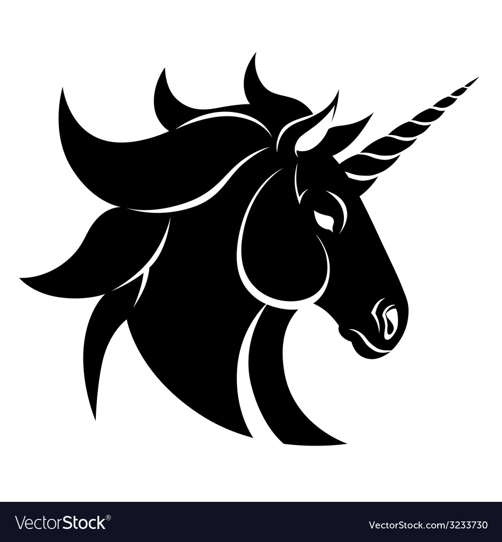 Download Unicorn head symbol Royalty Free Vector Image - VectorStock