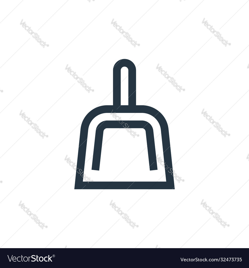 Dust pan icon editable stroke