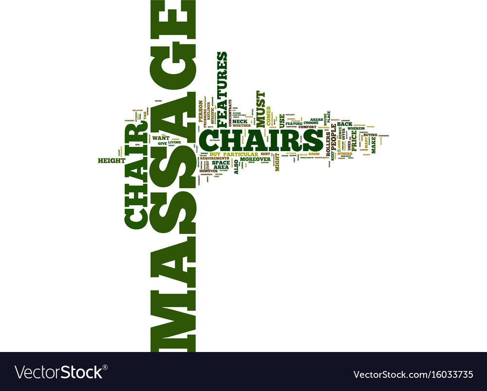 Massage Chairs Text Background Word Cloud Concept