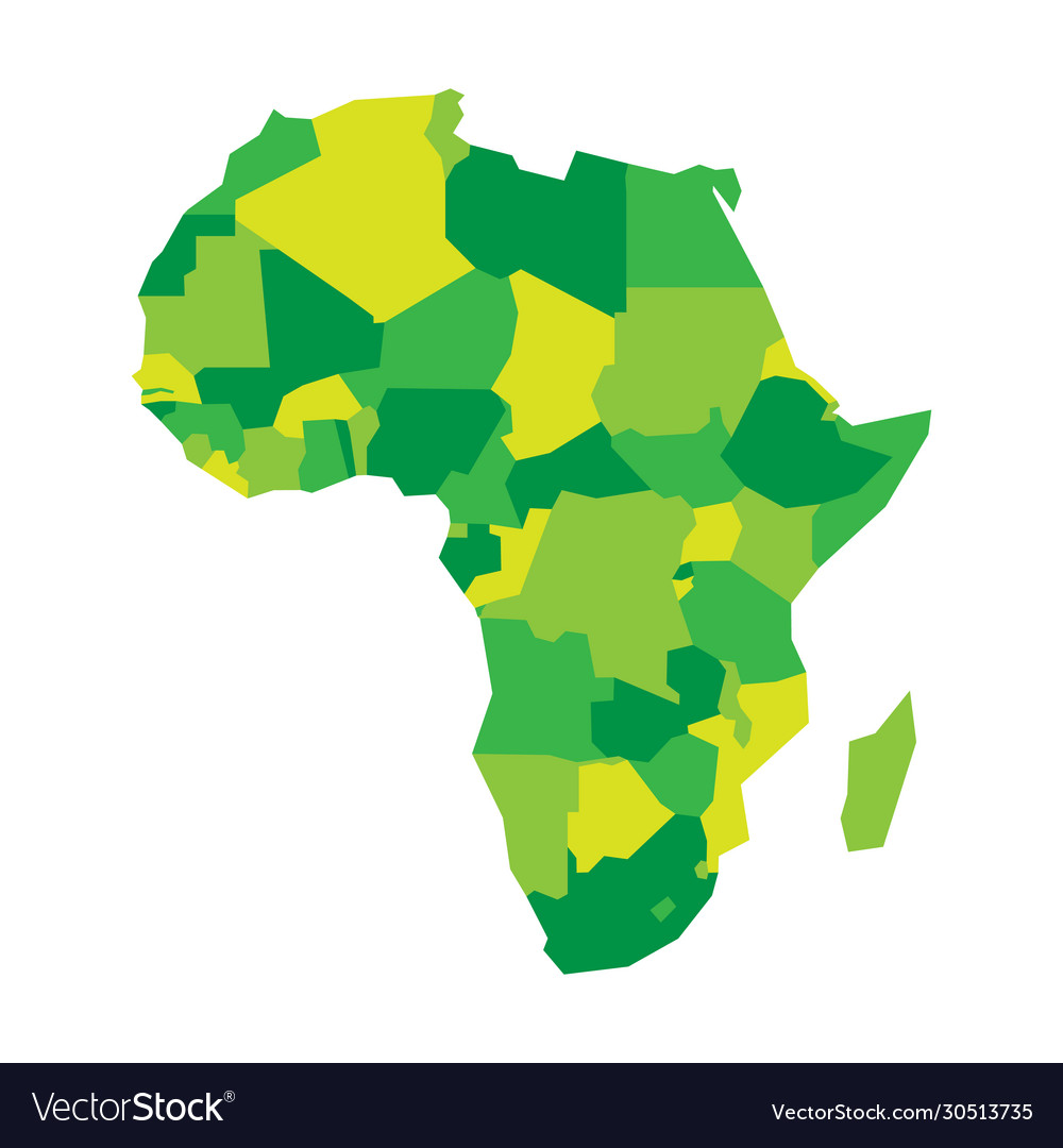 Very simplified infographical political map Vector Image