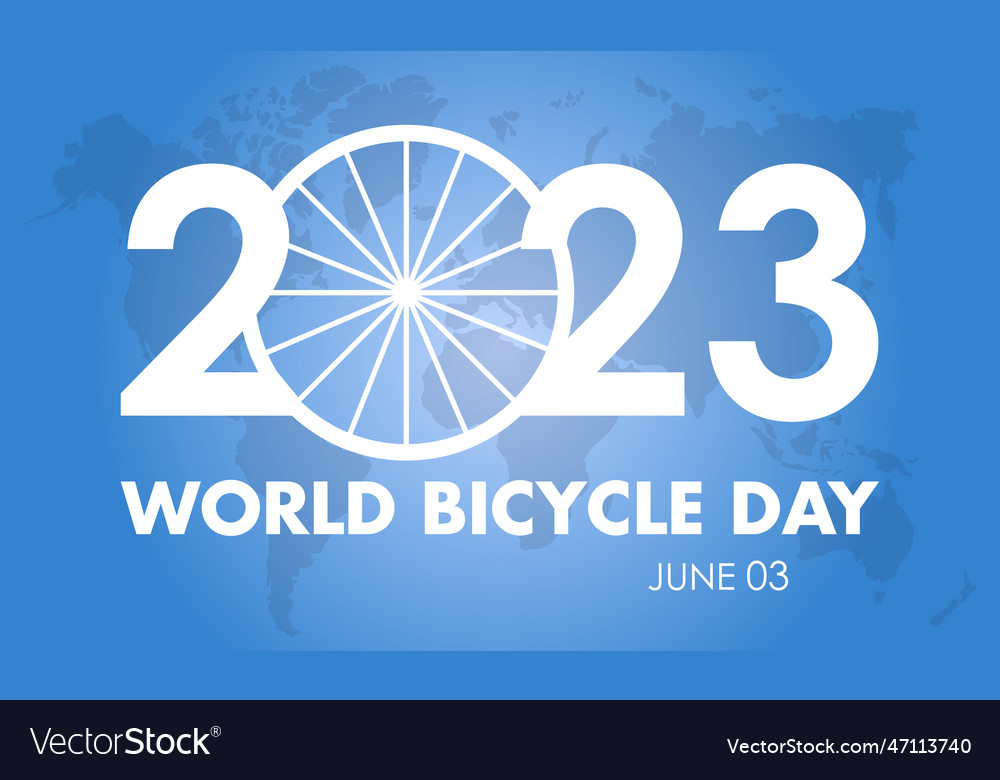 2023 concept world bicycle day design cycling Vector Image