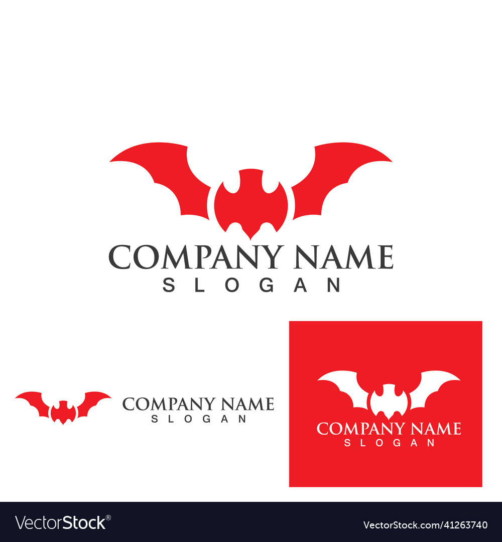 Bat icon logo template