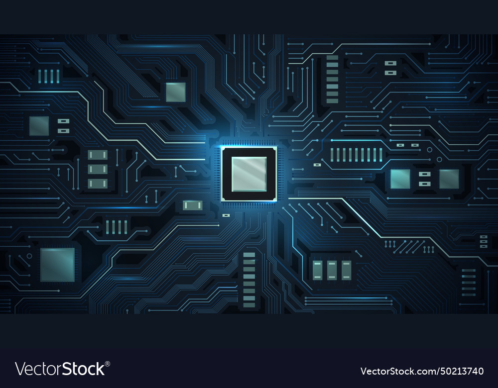 Processor on circuit board motherboard chips