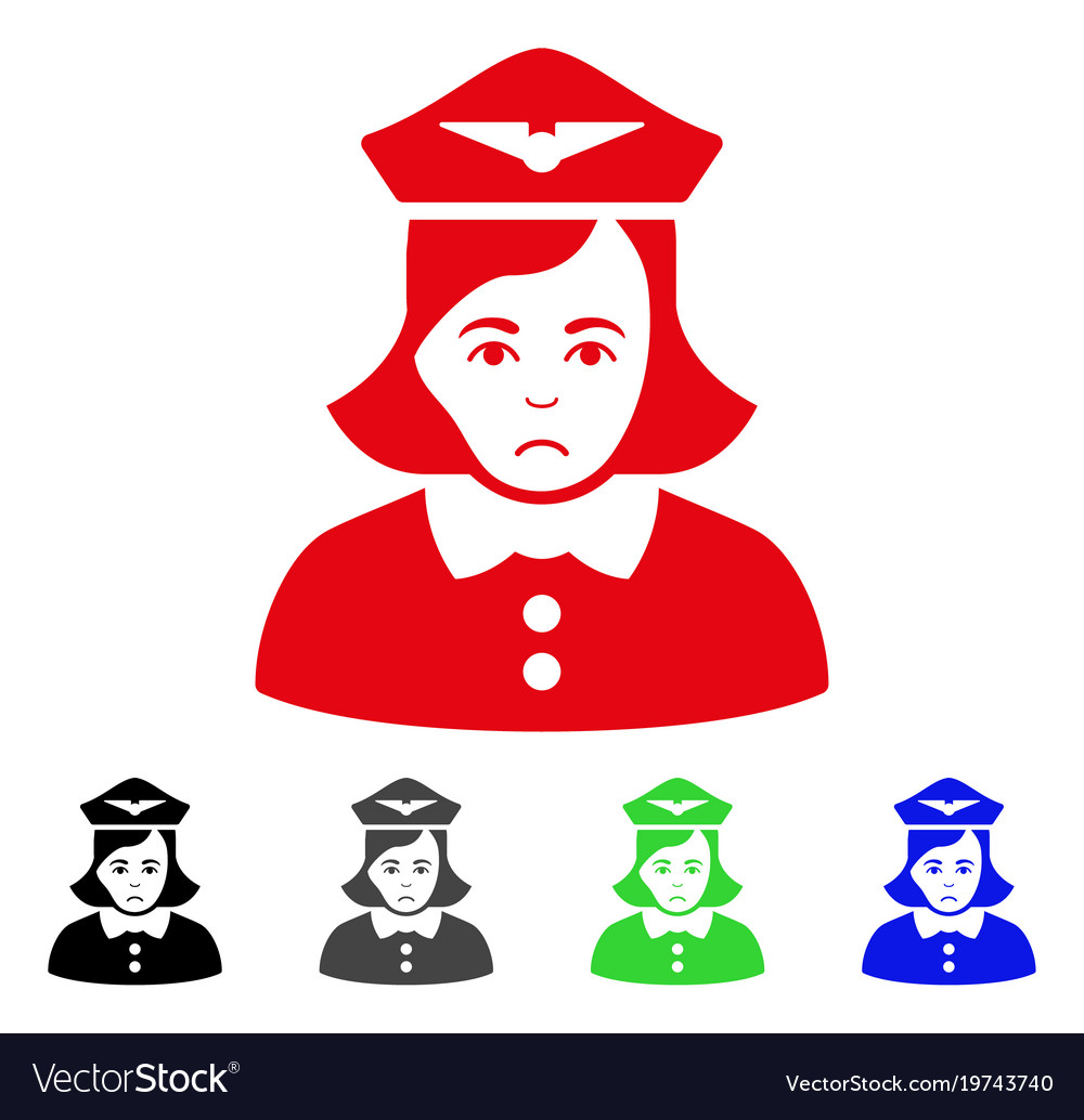 Sad Airline Stewardess Ikone