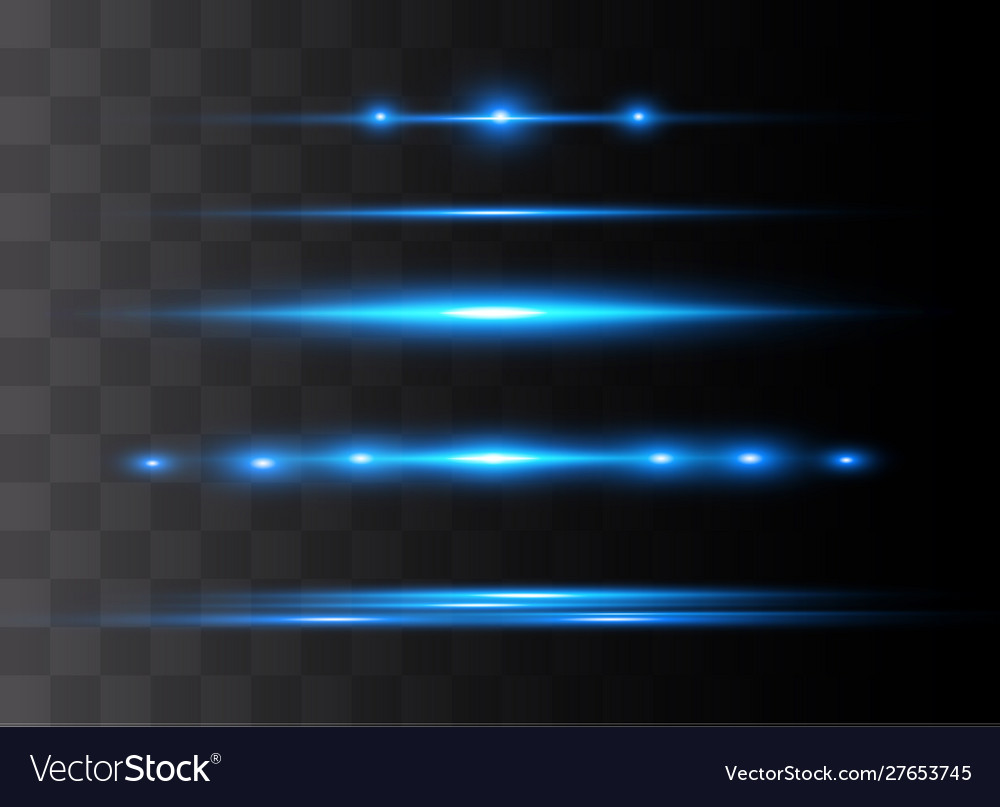 Blue horizontal glare Royalty Free Vector Image