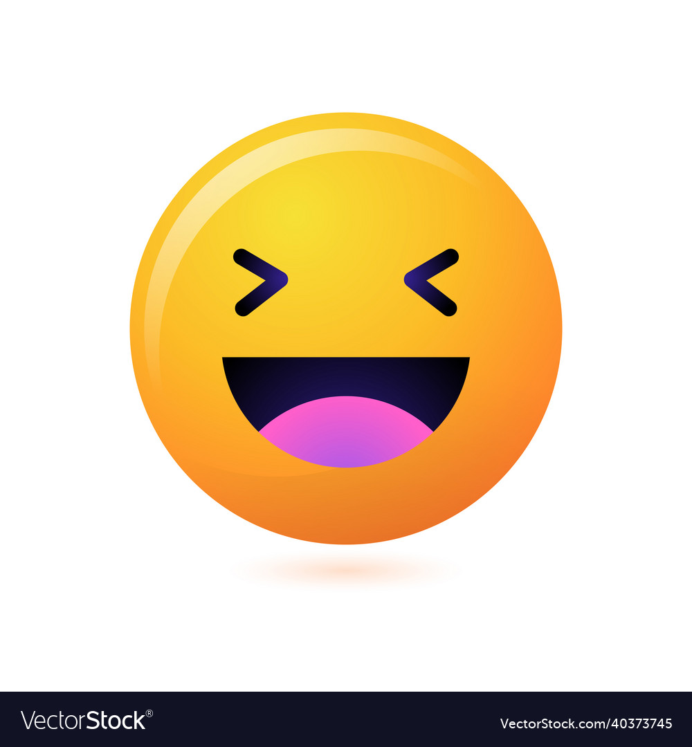 Emoji face and emoticon smile Royalty Free Vector Image