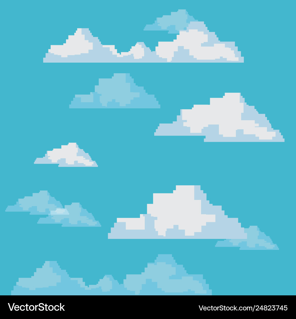 Pixel video game Royalty Free Vector Image - VectorStock