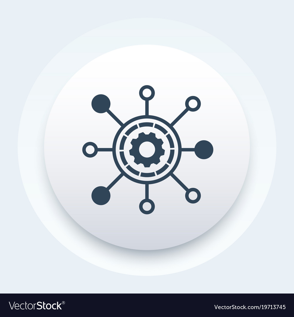 Production process icon Royalty Free Vector Image