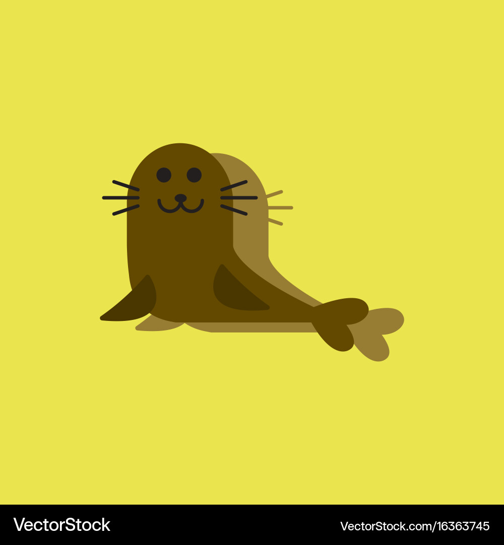 Seal animal icon cartoon Royalty Free Vector Image