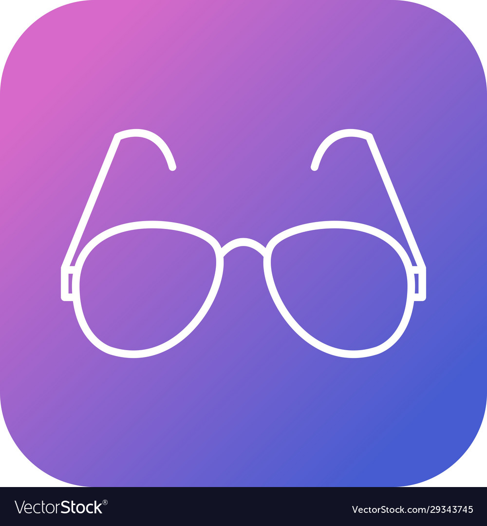 Unique reading glasses line icon