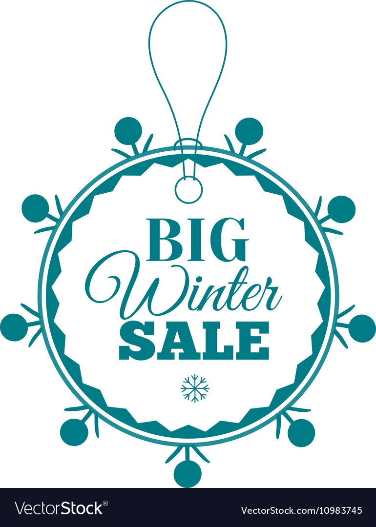 Winter sale label badge logotype