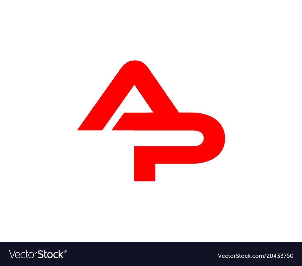 Ap letter logo Royalty Free Vector Image - VectorStock