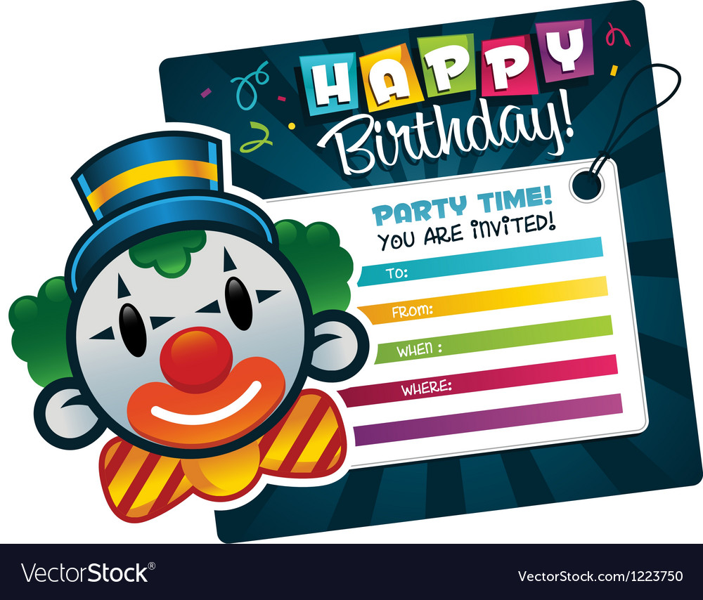 Birthday party invitation Royalty Free Vector Image