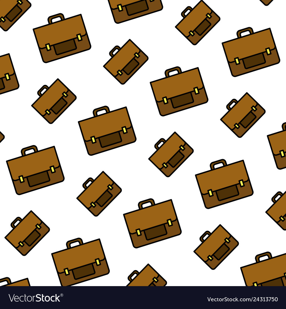 Color business briefcase object style background Vector Image