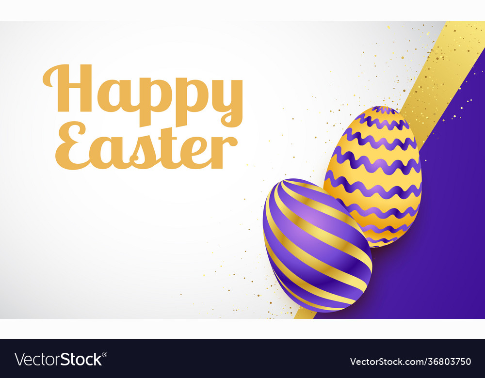 Easter background with holiday eggs Royalty Free Vector