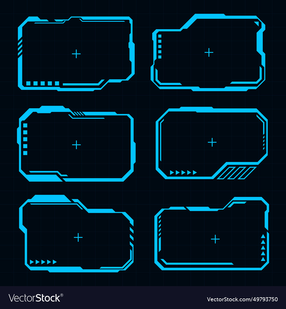 Hud frame technology futuristic interface element