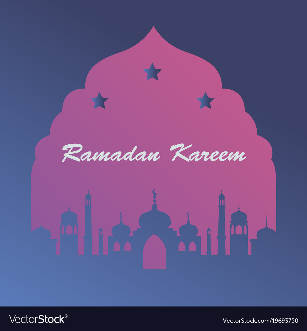 Icon in a flat style ramadan mosque