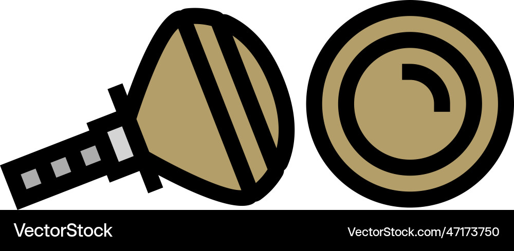 Knobs pull hardware furniture fitting color icon Vector Image