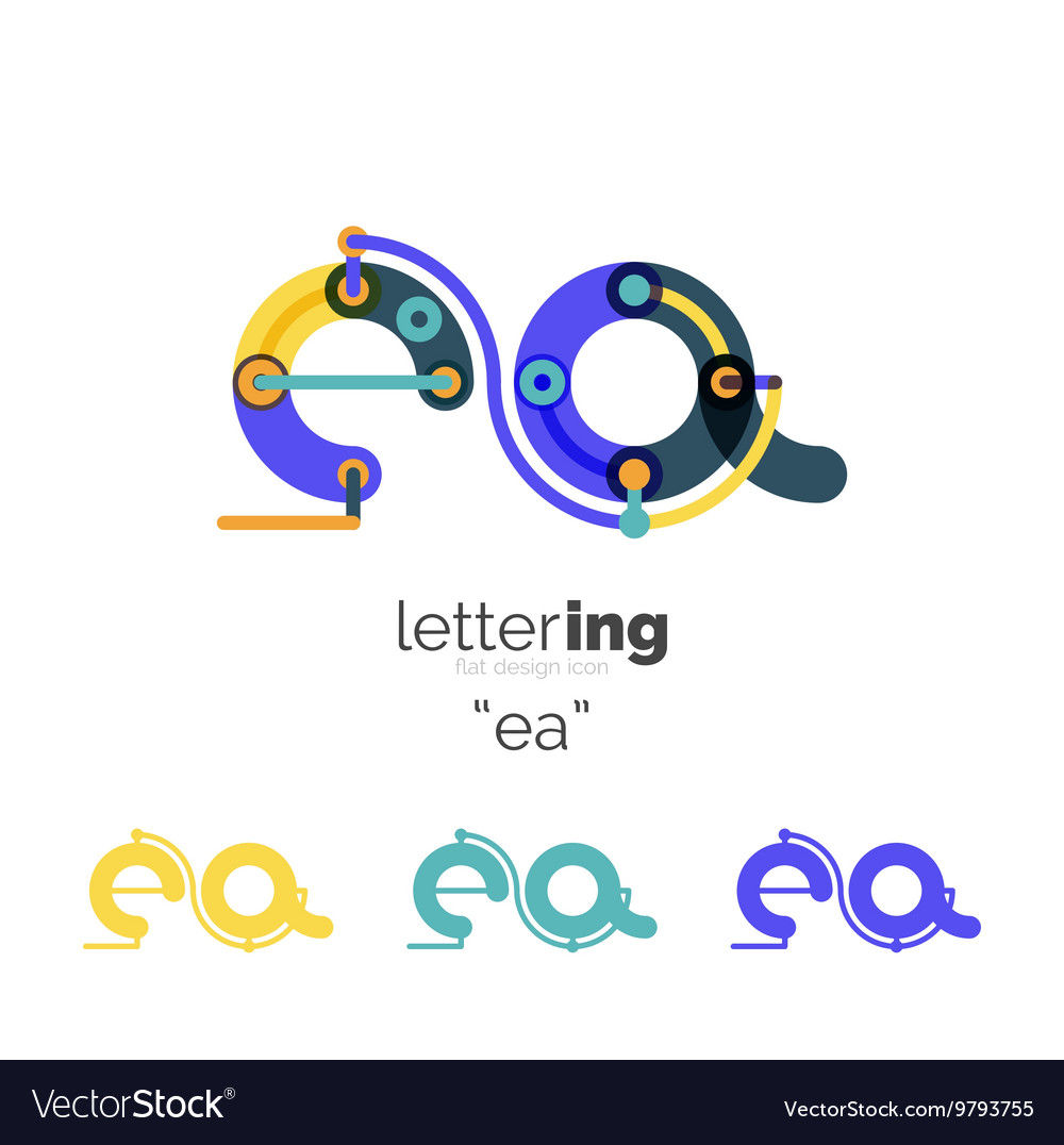 Alphabet letter font logo business icon Royalty Free Vector