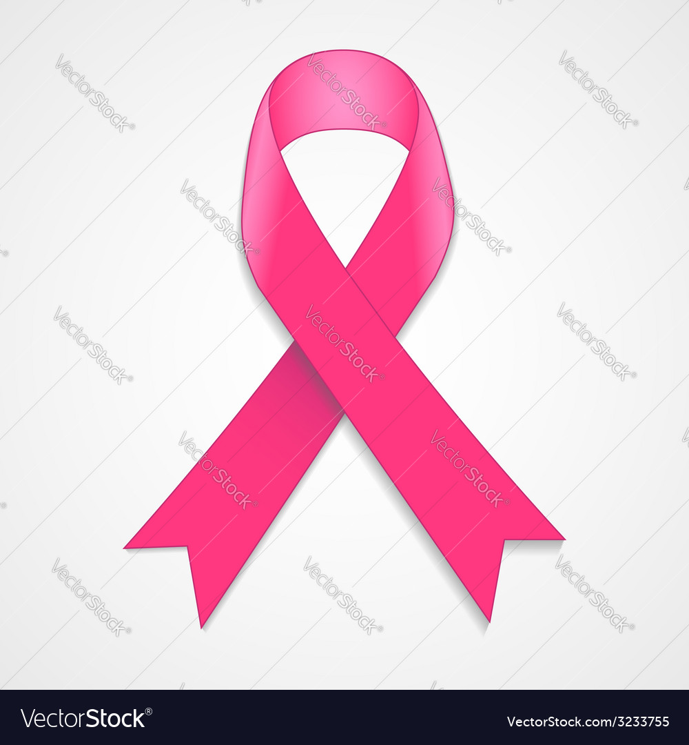 breast-cancer-awareness-pink-ribbon-on-white-vector-image