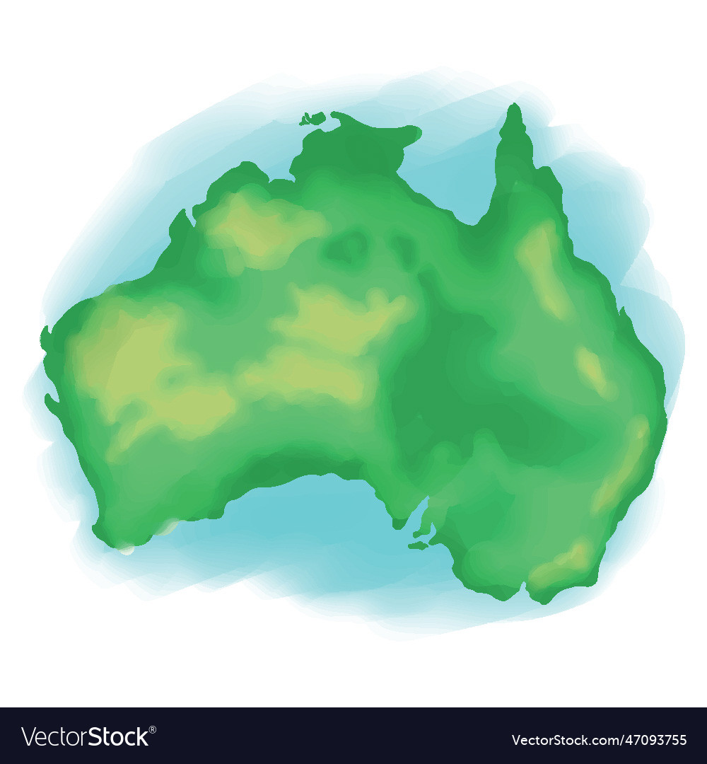 Hand drawn map of australia Royalty Free Vector Image