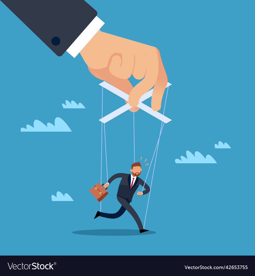 Management business control people manipulation Vector Image