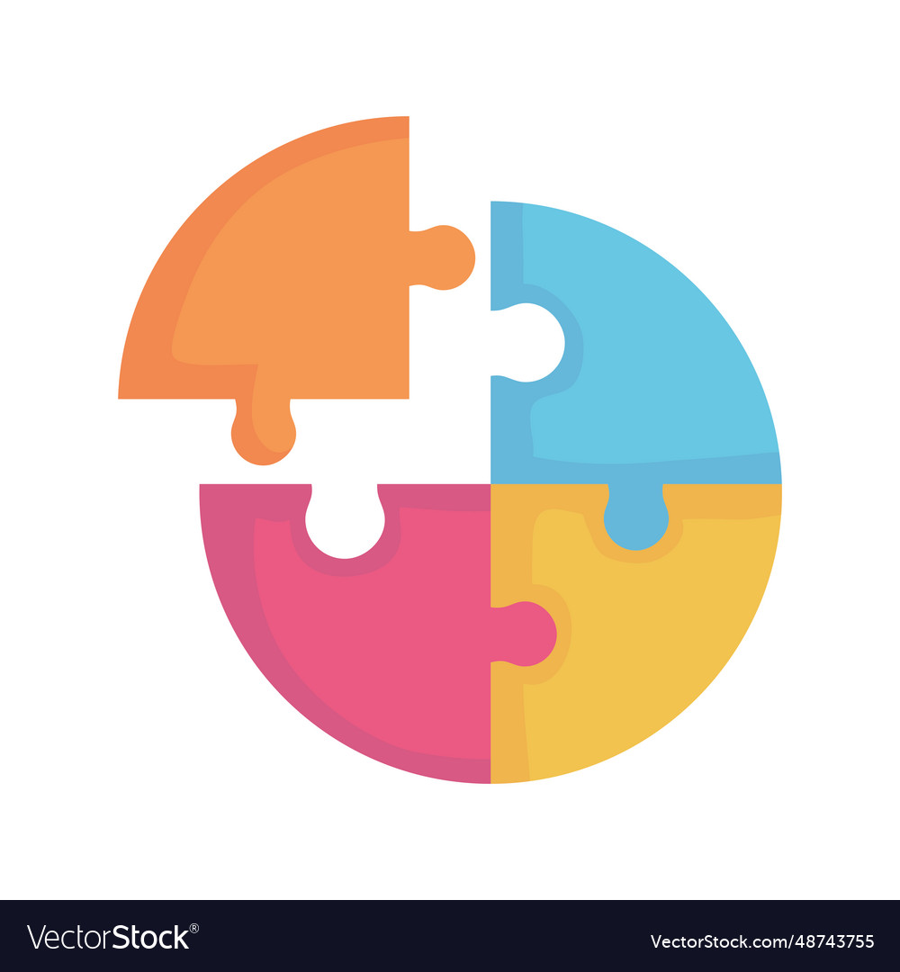 Puzzle pieces set Royalty Free Vector Image - VectorStock