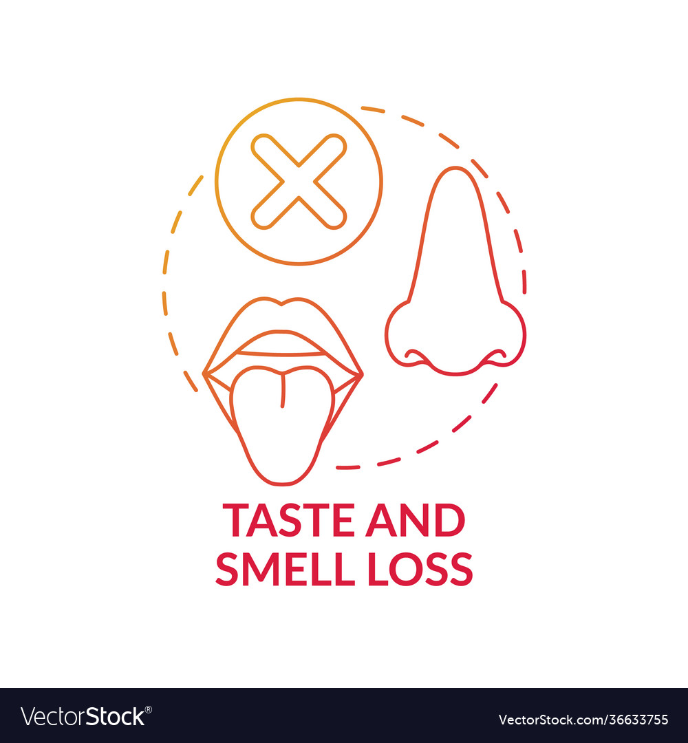 Taste And Smell Loss Concept Icon Royalty Free Vector Image