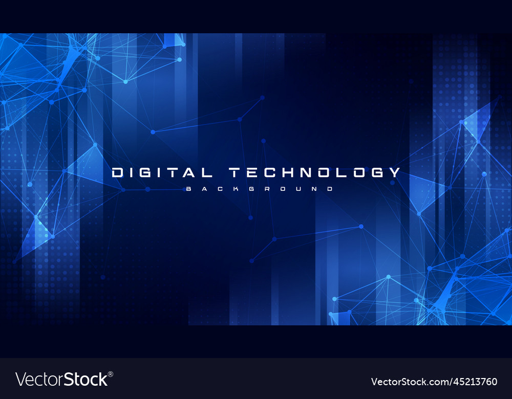 Abstract digital technology futuristic polygon Vector Image