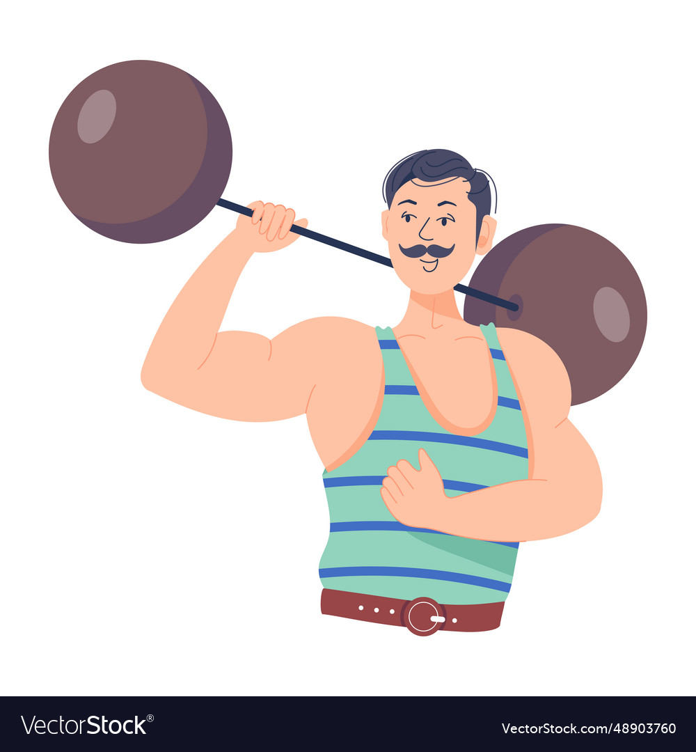 Circus strongman Royalty Free Vector Image - VectorStock