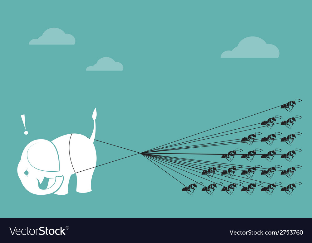 Elephant and ant Royalty Free Vector Image - VectorStock Elephant and ant Royalty Free Vector Image - VectorStock