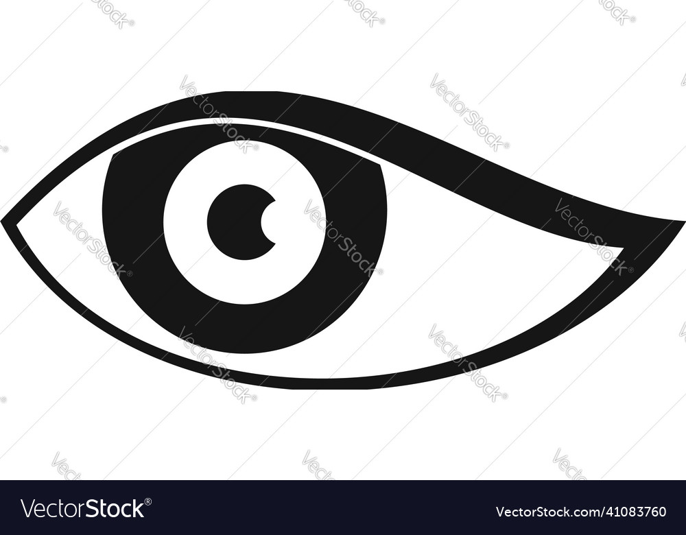 Male eye icon simple view look Royalty Free Vector Image