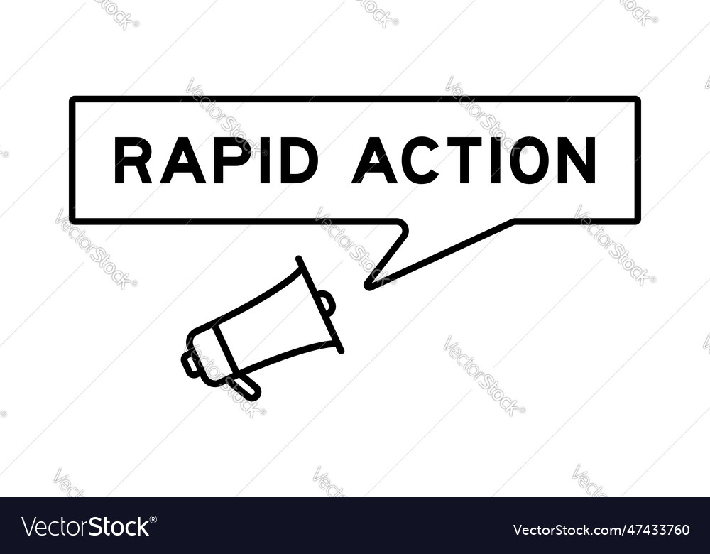 Megaphone icon with speech bubble in word rapid