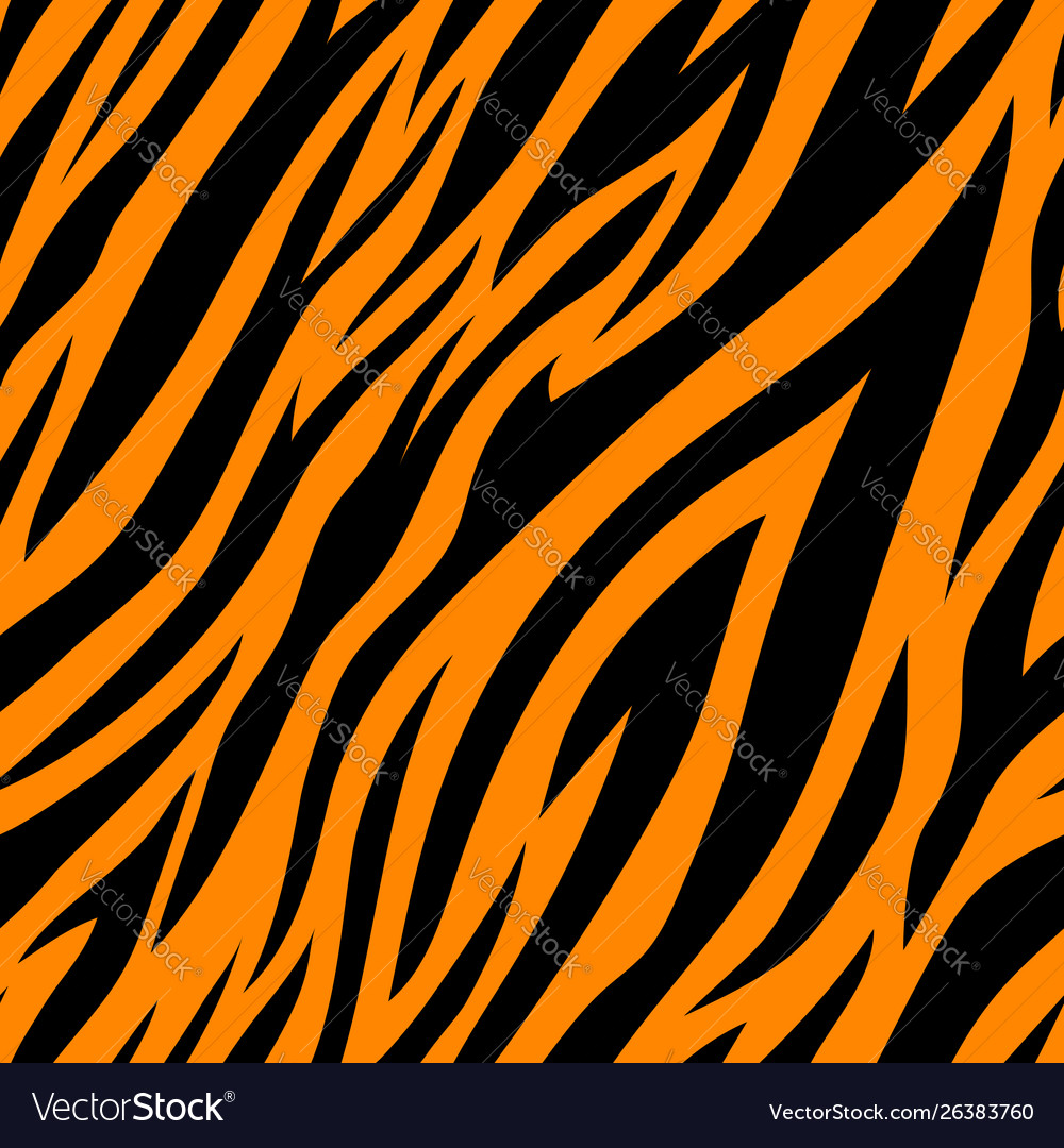 Seamless Tiger Stripes Pattern Vector Download