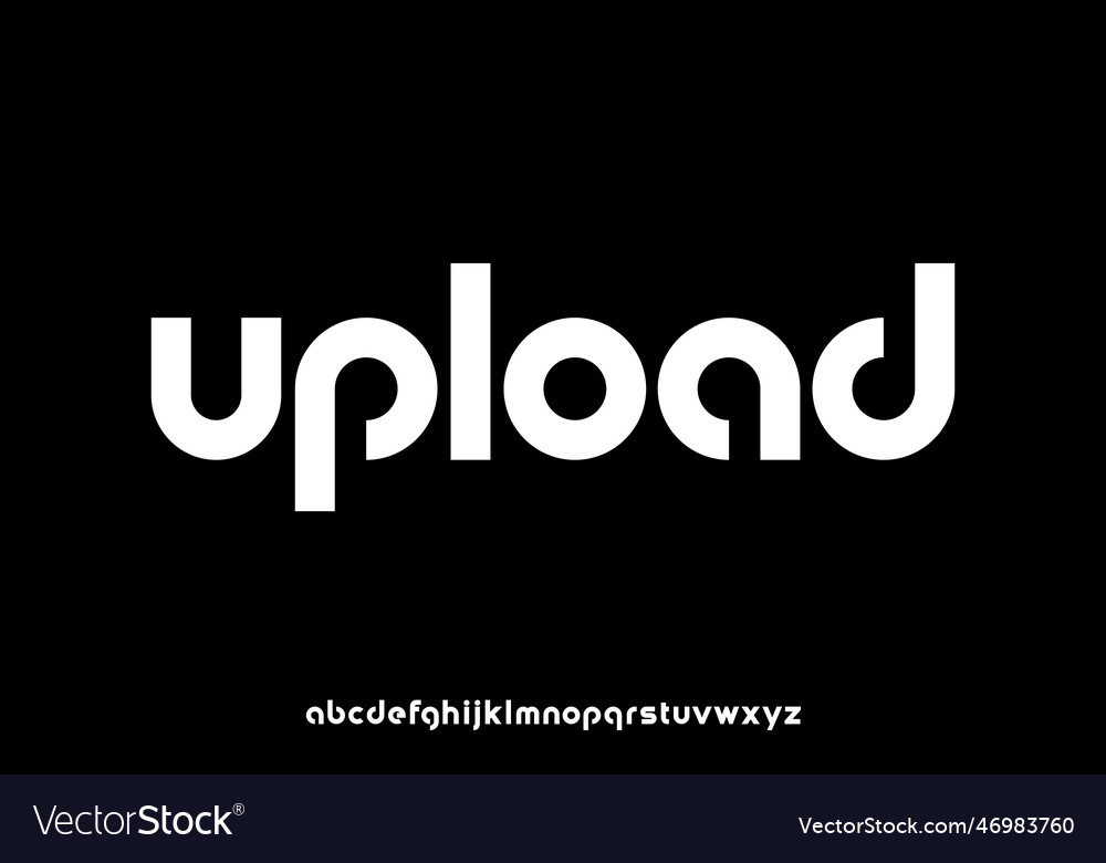 Unique modern bold font Royalty Free Vector Image