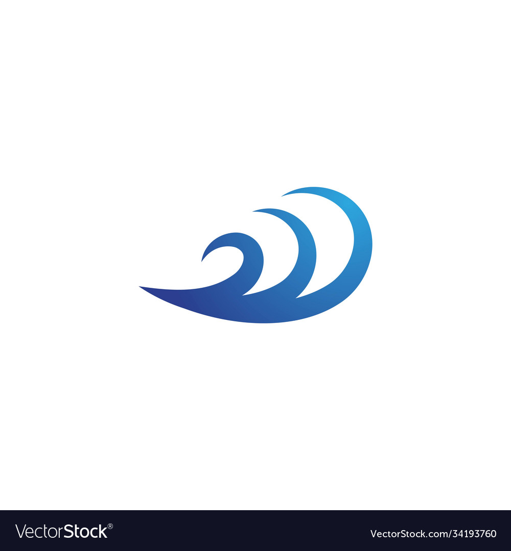 Water wave icon design Royalty Free Vector Image