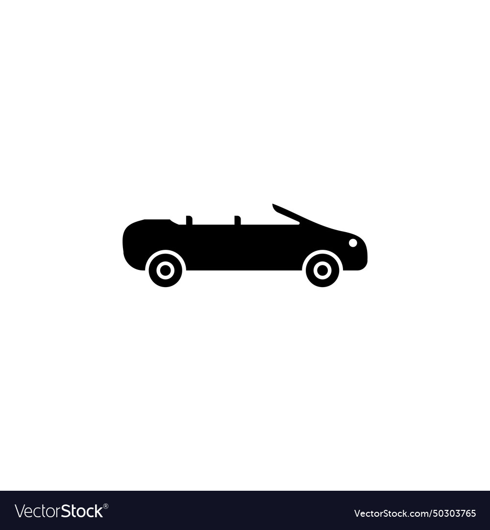 Cabriolet flat icon