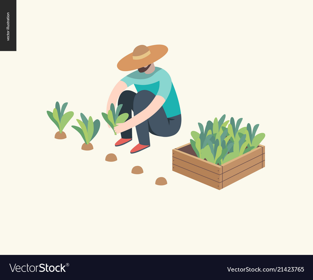 Harvesting people fall Royalty Free Vector Image