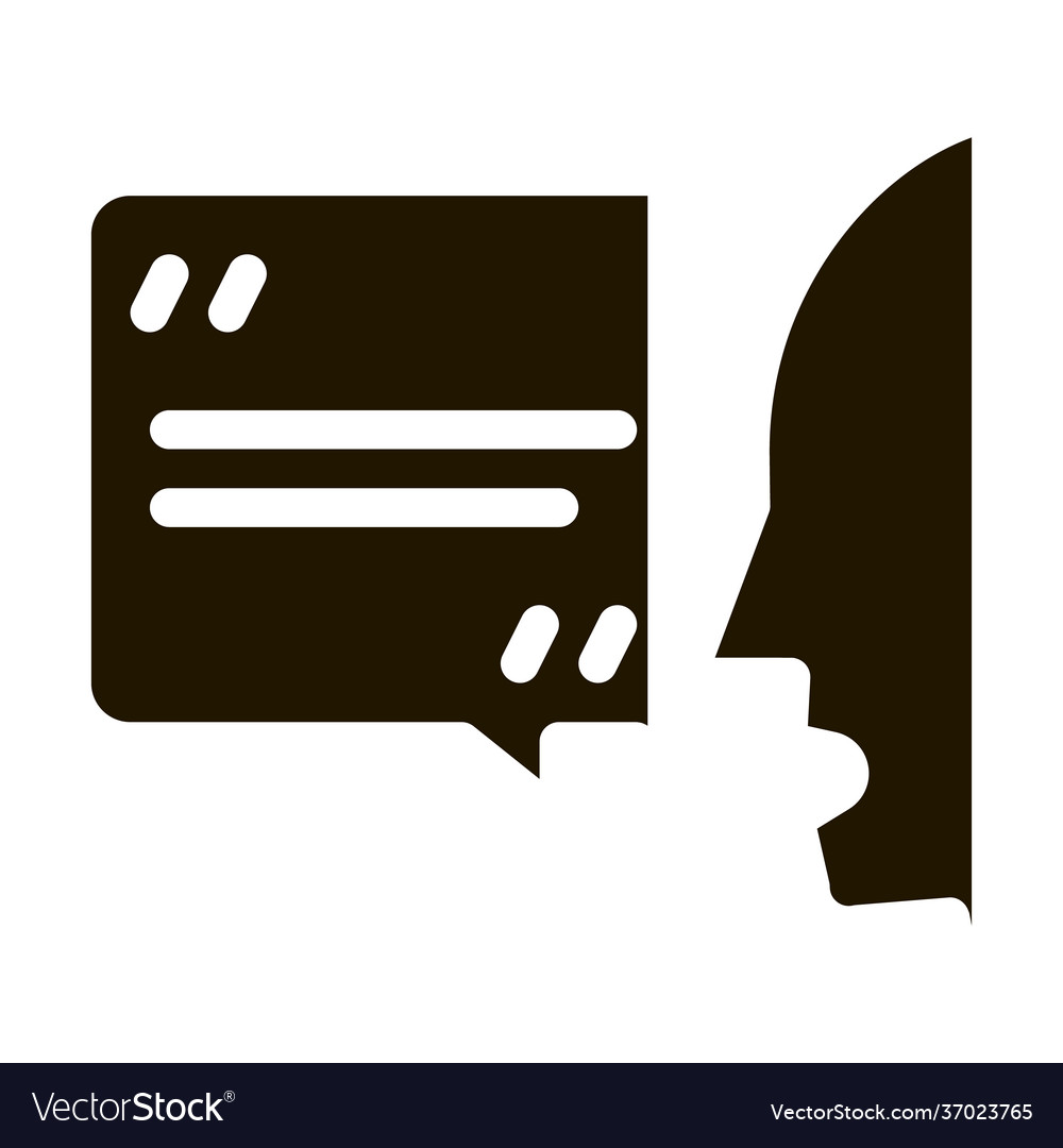 Human speaking icon glyph