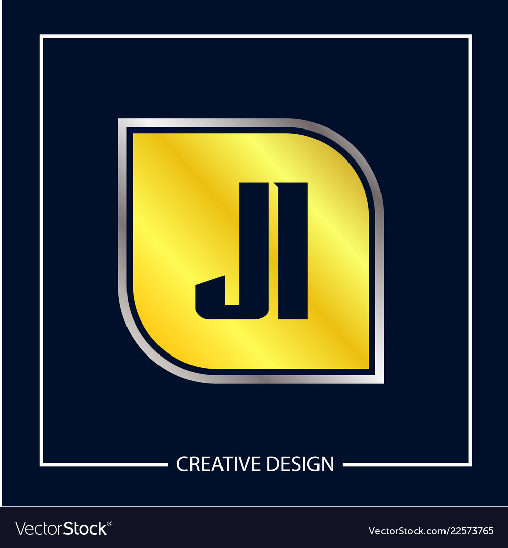 Initial letter ji logo template design Royalty Free Vector